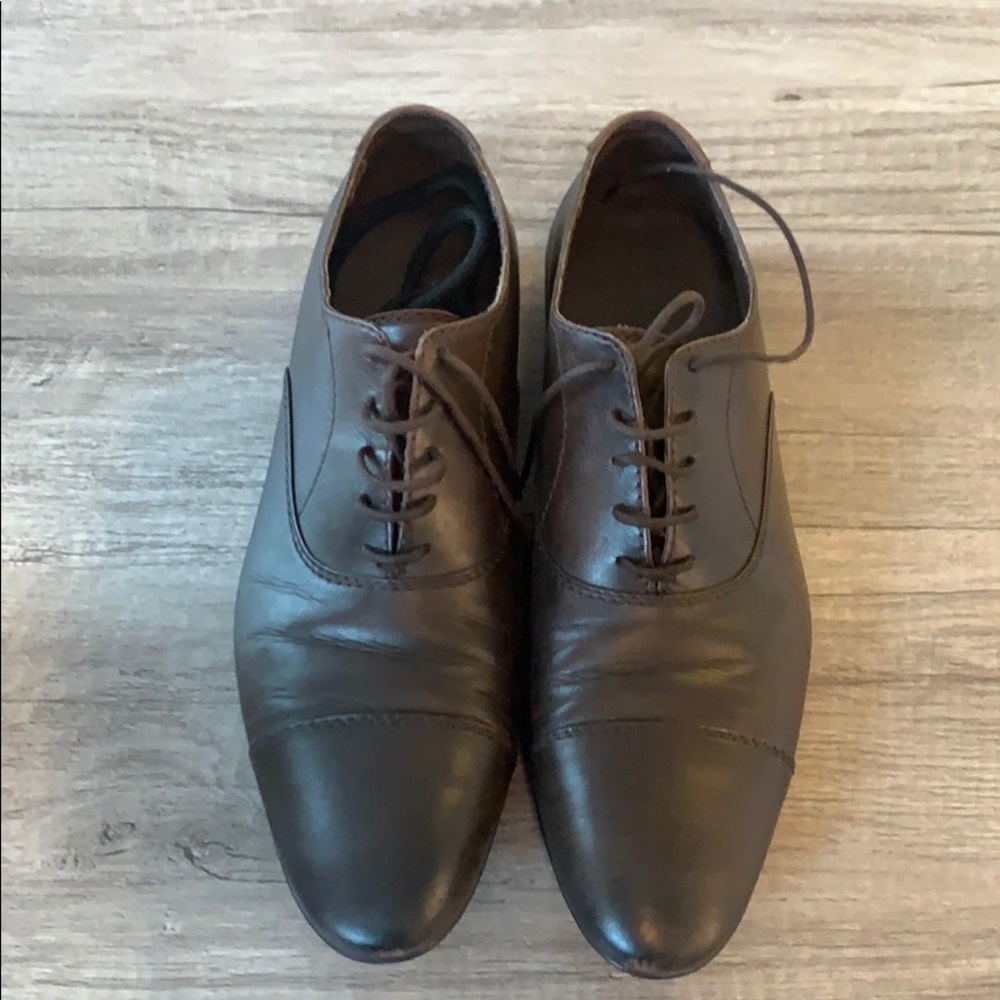 Zara Man Brown Derby Shoes